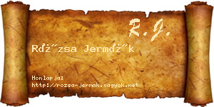 Rózsa Jermák névjegykártya
